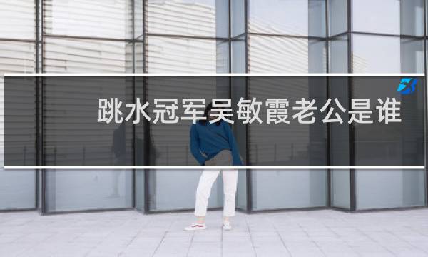 跳水冠军吴敏霞老公是谁