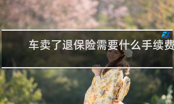 车卖了退保险需要什么手续费
