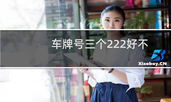 车牌号三个222好不好（为最旺财的车牌号码）图片