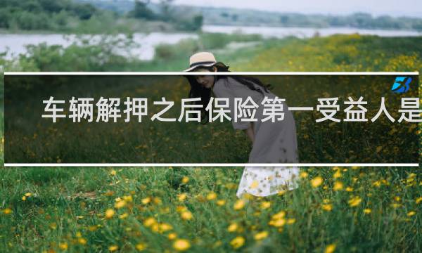 车辆解押之后保险第一受益人是谁图片
