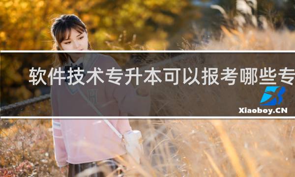 软件技术专升本可以报考哪些专业