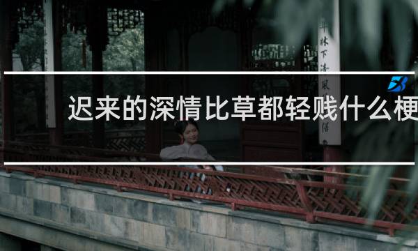 迟来的深情比草都轻贱什么梗