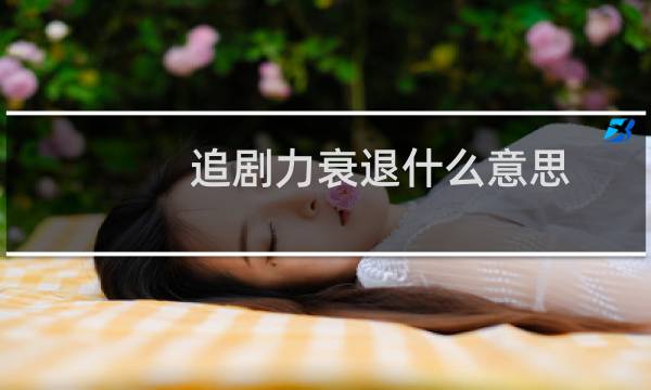 追剧力衰退什么意思？什么梗