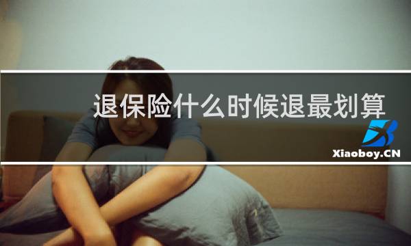 退保险什么时候退最划算