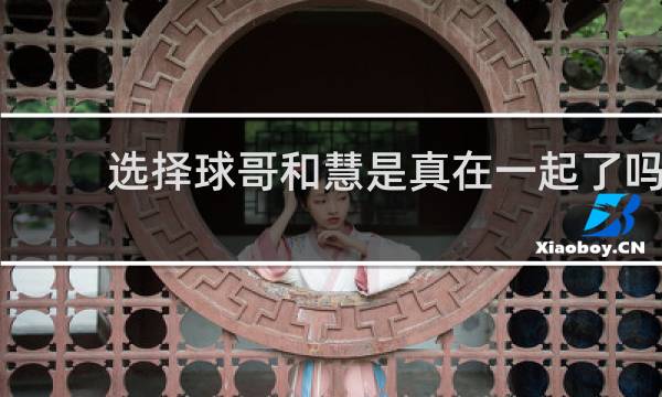 选择球哥和慧是真在一起了吗