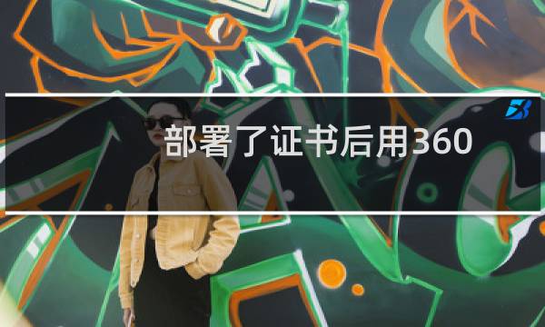 部署了证书后用360浏览器访问网站那个小锁上还是一个叹号