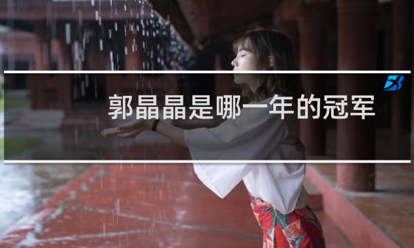 郭晶晶是哪一年的冠军