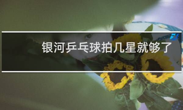 银河乒乓球拍几星就够了
