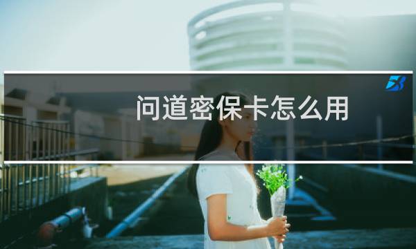 问道密保卡怎么用(问道密保)