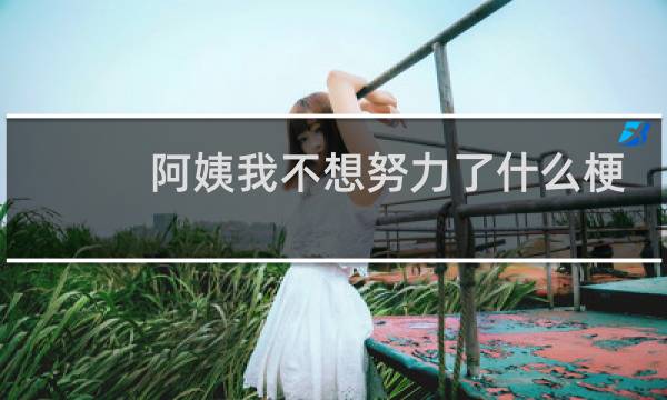 阿姨我不想努力了什么梗