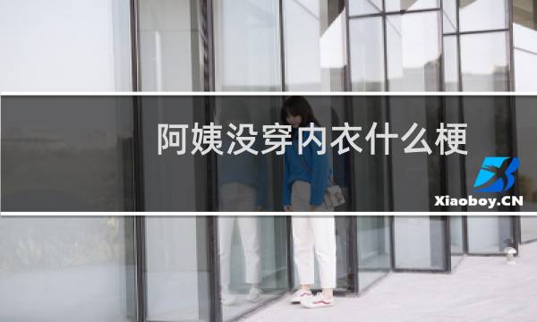 阿姨没穿内衣什么梗？什么梗