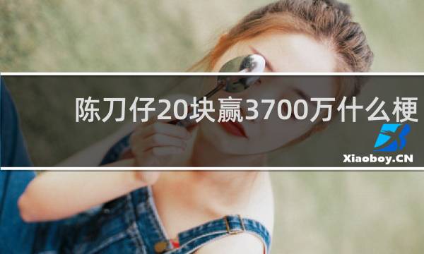 陈刀仔20块赢3700万什么梗