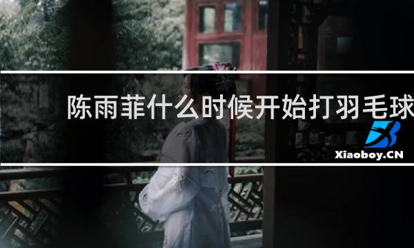陈雨菲什么时候开始打羽毛球