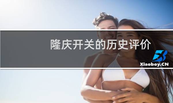 隆庆开关的历史评价