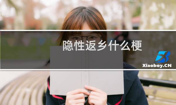 隐性返乡什么梗