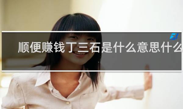 顺便赚钱丁三石是什么意思什么梗