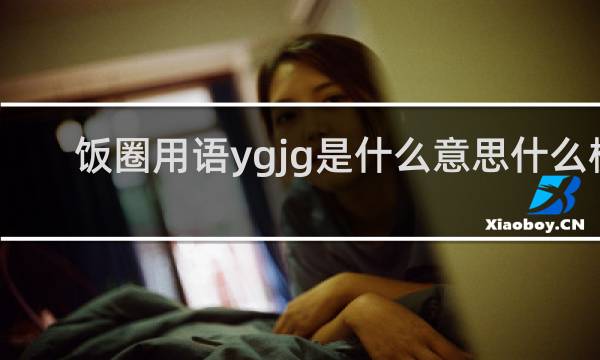 饭圈用语ygjg是什么意思什么梗