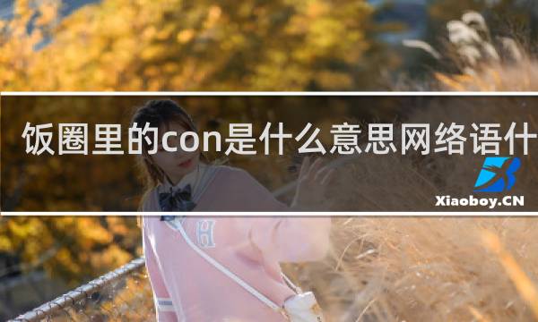 饭圈里的con是什么意思网络语什么梗