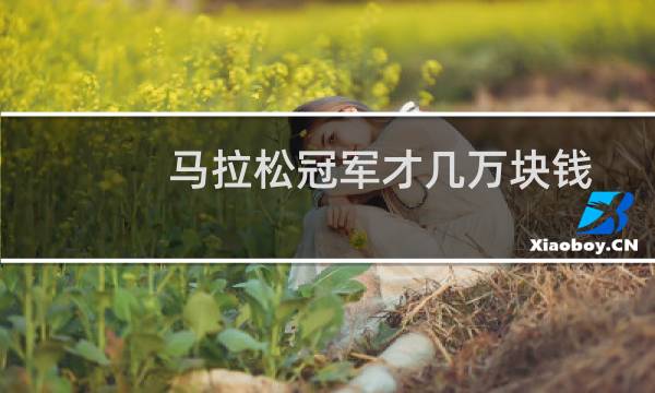 马拉松冠军才几万块钱