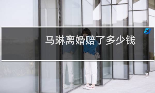马琳离婚赔了多少钱