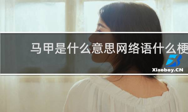 马甲是什么意思网络语什么梗