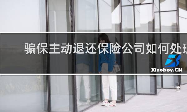 骗保主动退还保险公司如何处理图片