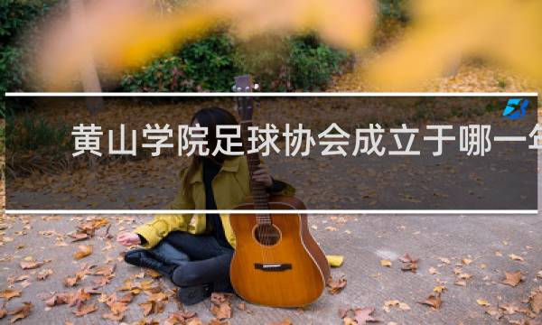 黄山学院足球协会成立于哪一年
