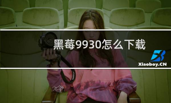 黑莓9930怎么下载软件