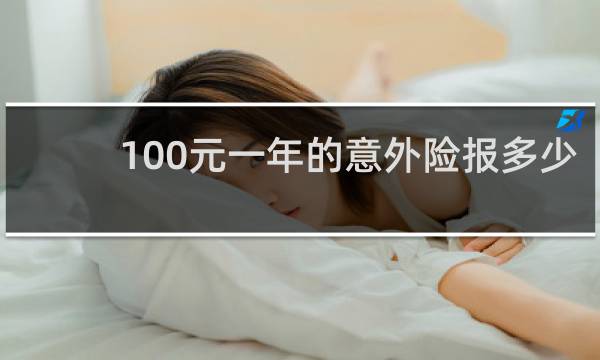 100元一年的意外险报多少