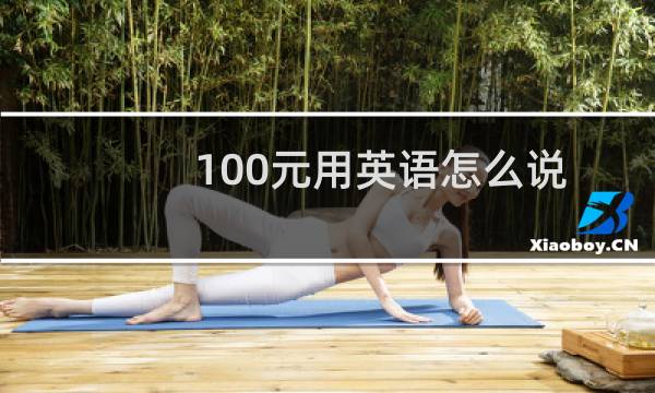 100元用英语怎么说