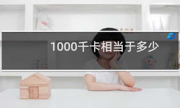 1000千卡相当于多少食物