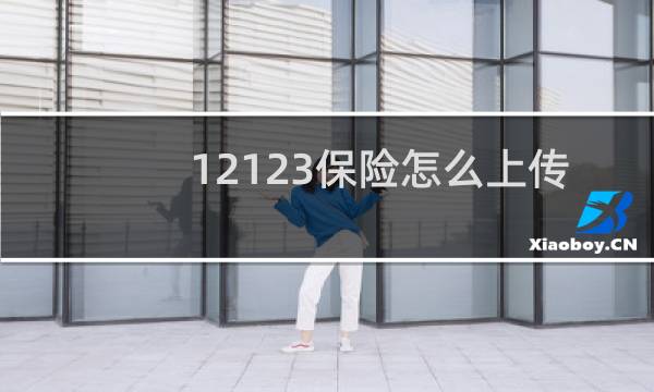 12123保险怎么上传