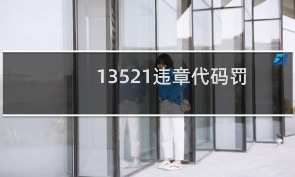 13521违章代码罚款多少（13521违章代码）图片