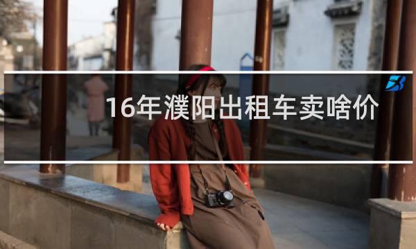 16年濮阳出租车卖啥价