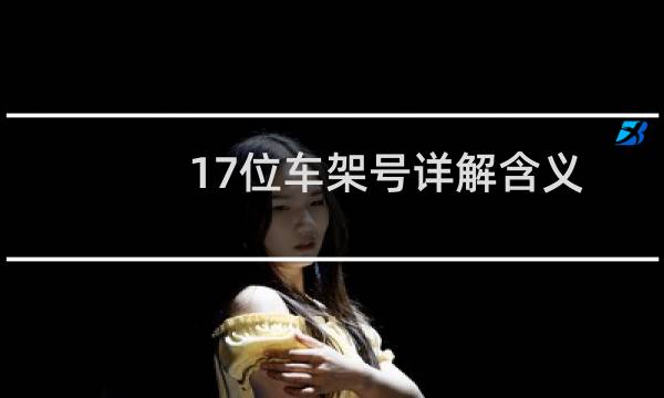 17位车架号详解含义(车架号字母对照表大全)