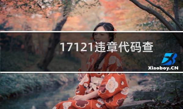 17121违章代码查询（1217违章代码）