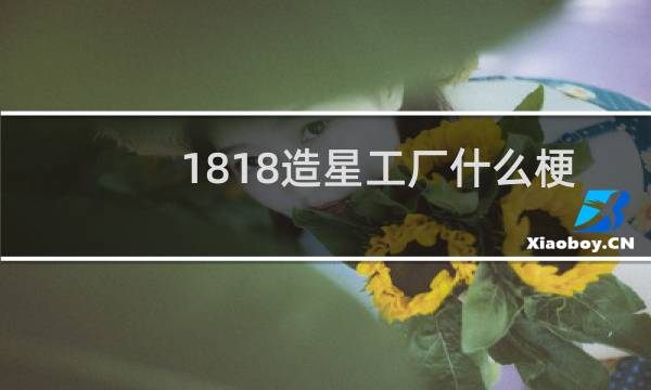 1818造星工厂什么梗