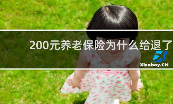 200元养老保险为什么给退了图片