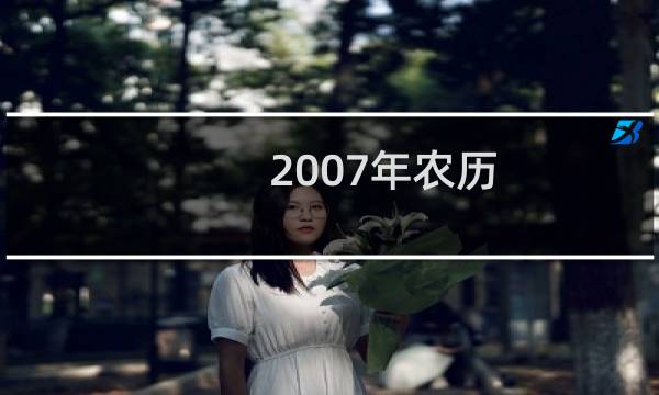 2007年农历
