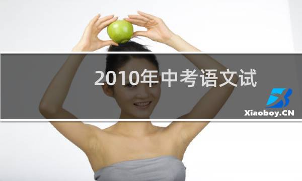 2010年中考语文试卷图片