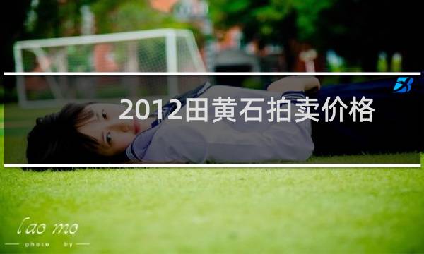 2012田黄石拍卖价格