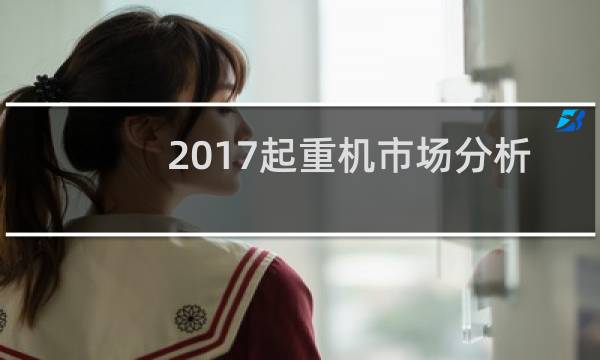 2017起重机市场分析