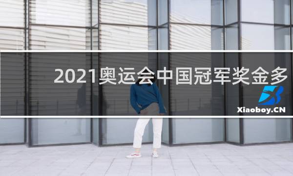 2021奥运会中国冠军奖金多少