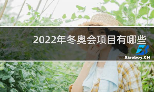 2022年冬奥会项目有哪些