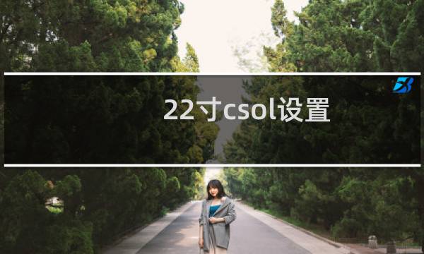 22寸csol设置
