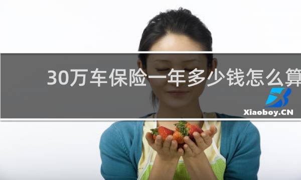 30万车保险一年多少钱怎么算