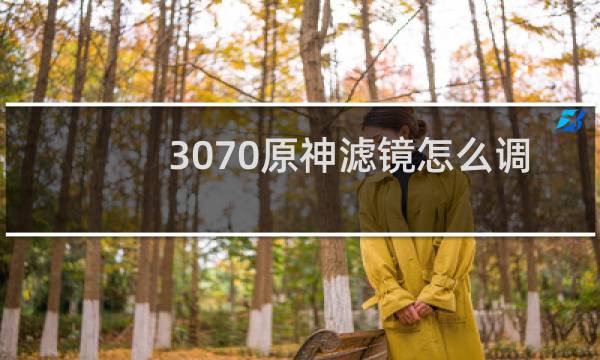 3070原神滤镜怎么调