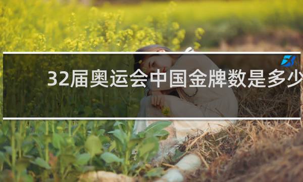 32届奥运会中国金牌数是多少