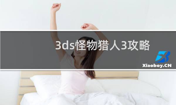 3ds怪物猎人3攻略