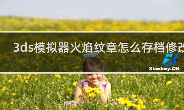 3ds模拟器火焰纹章怎么存档修改器